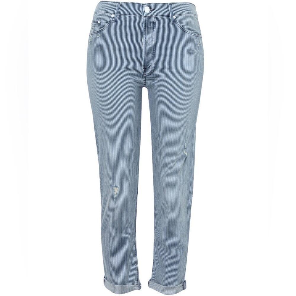 Mother THE VAGABOND CROP JEANSize 24 Nautical Coastal Grandma